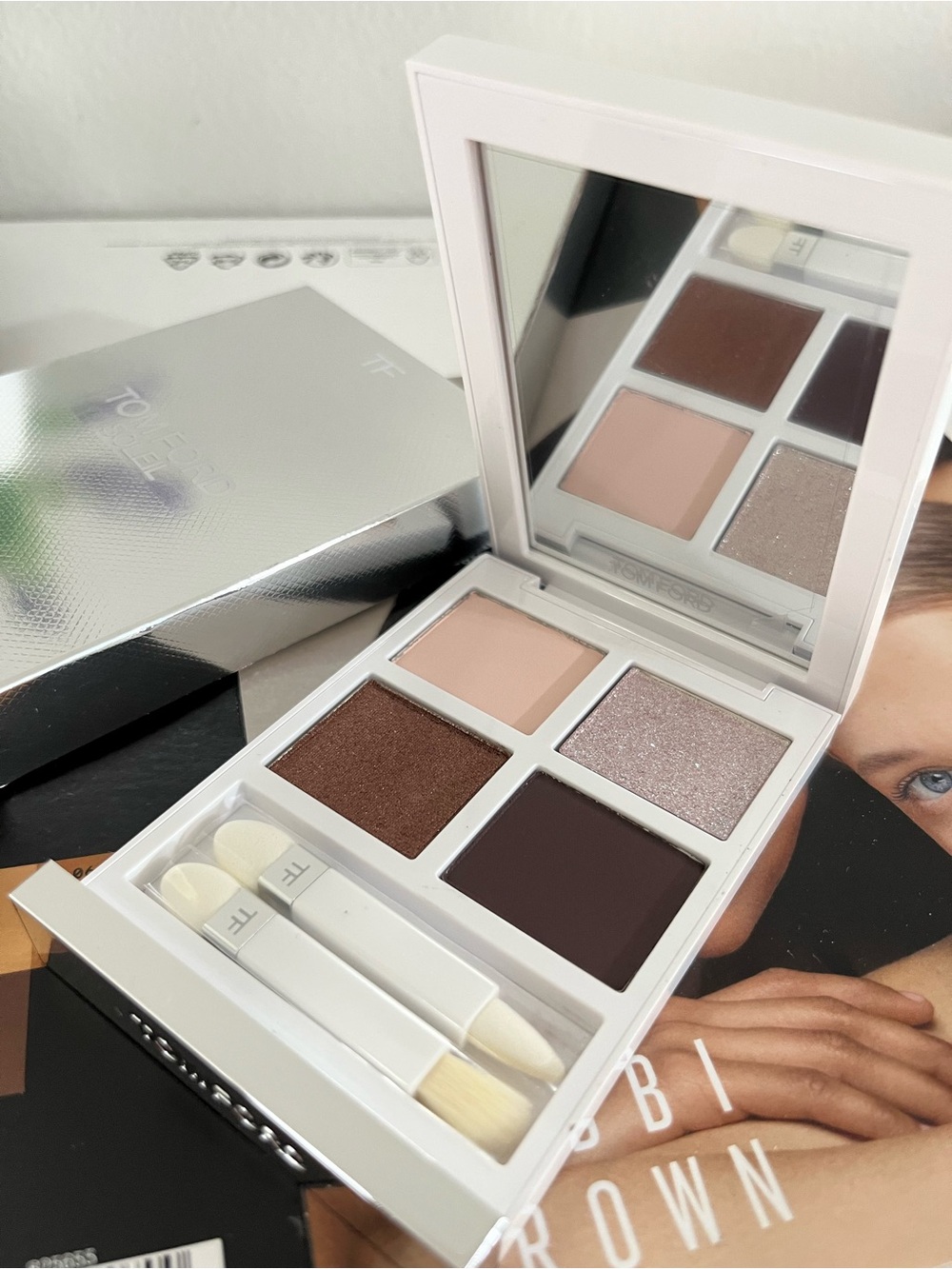 01 Black Diamond, Tom Ford Soleil Neige Eye Color Eye Shadow Quad, 0.24 OZ / 7 g
